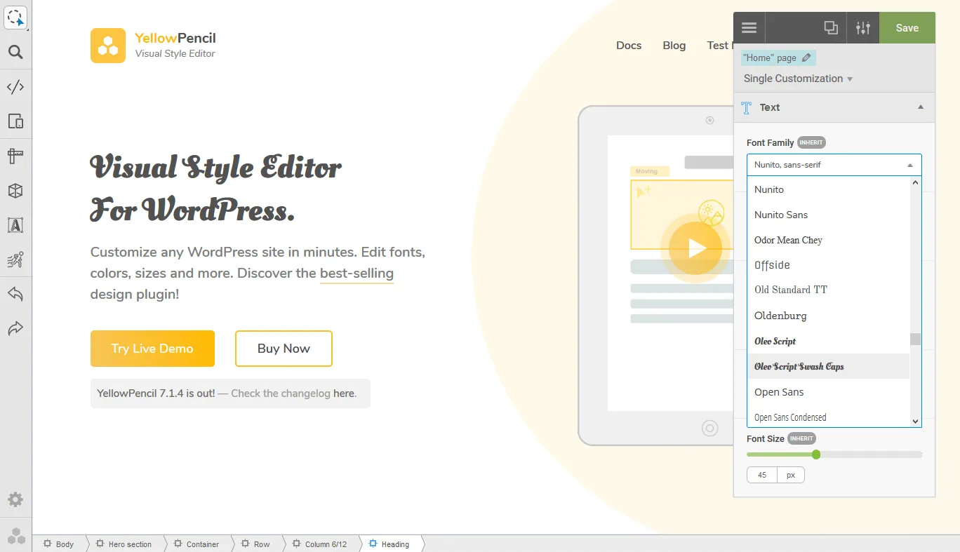 معرفی افزونه مداد زرد وردپرس YellowPencil Visual CSS Style Editor معرفی افزونه مداد زرد وردپرس YellowPencil Visual CSS Style Editor