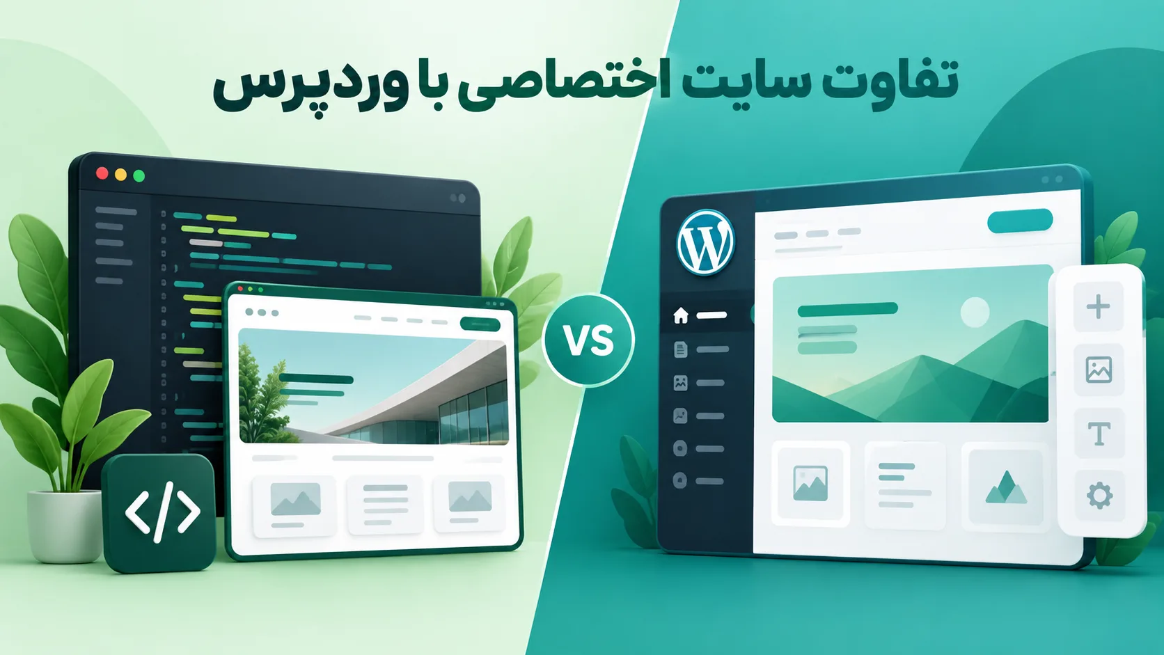 تفاوت سایت اختصاصی با وردپرس تفاوت سایت اختصاصی با وردپرس